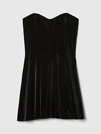 Strapless Velvet Mini Dress