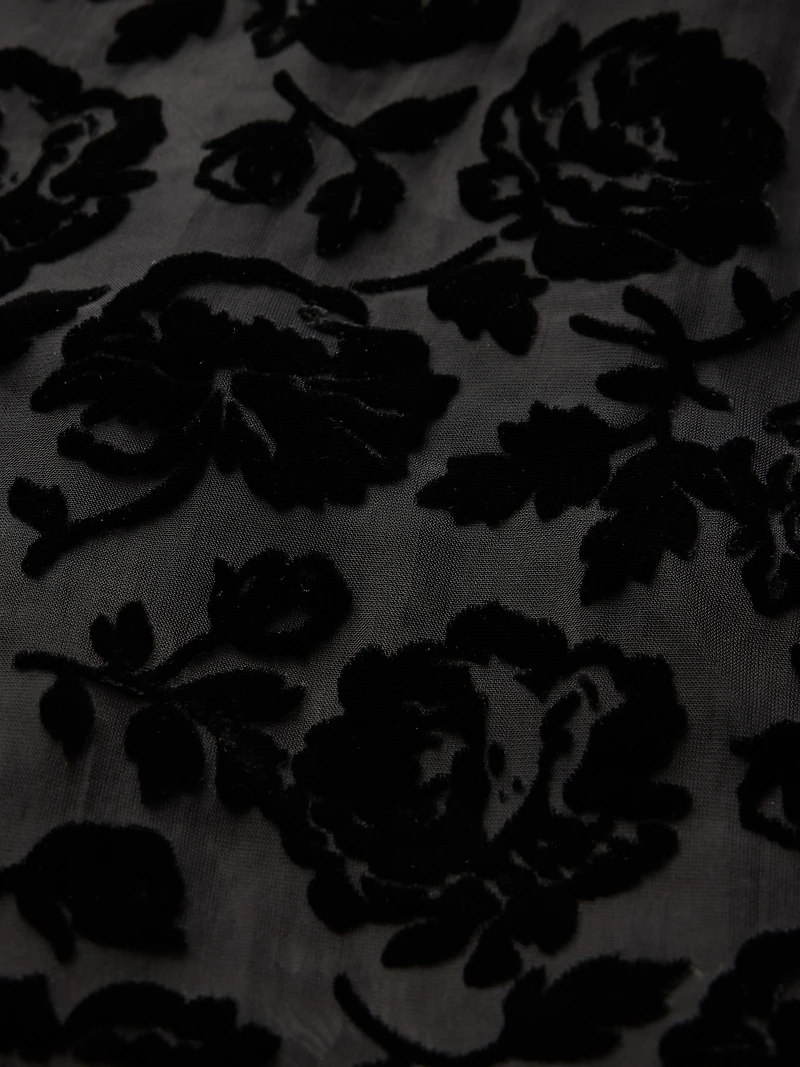Recycled Velvet Crop Shirt