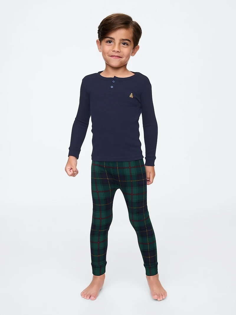 Pyjama henley en coton biologique brossé pour Bébé et Tout-petit