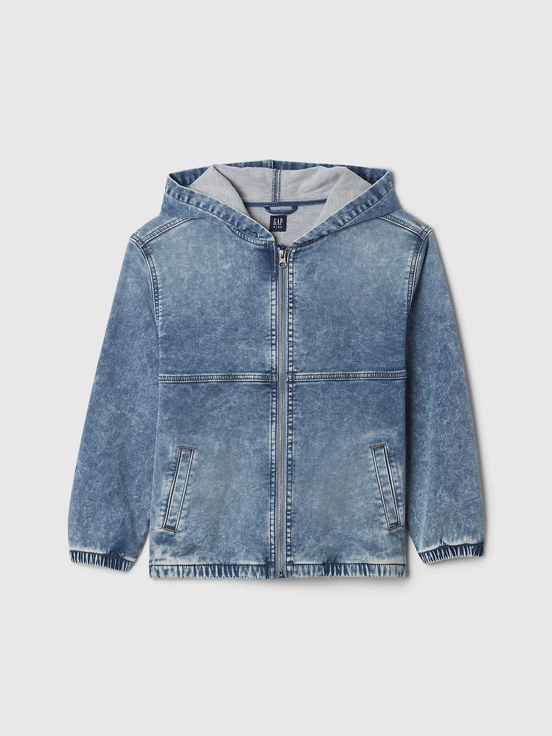 Kids UltraSoft Denim Hooded Jacket