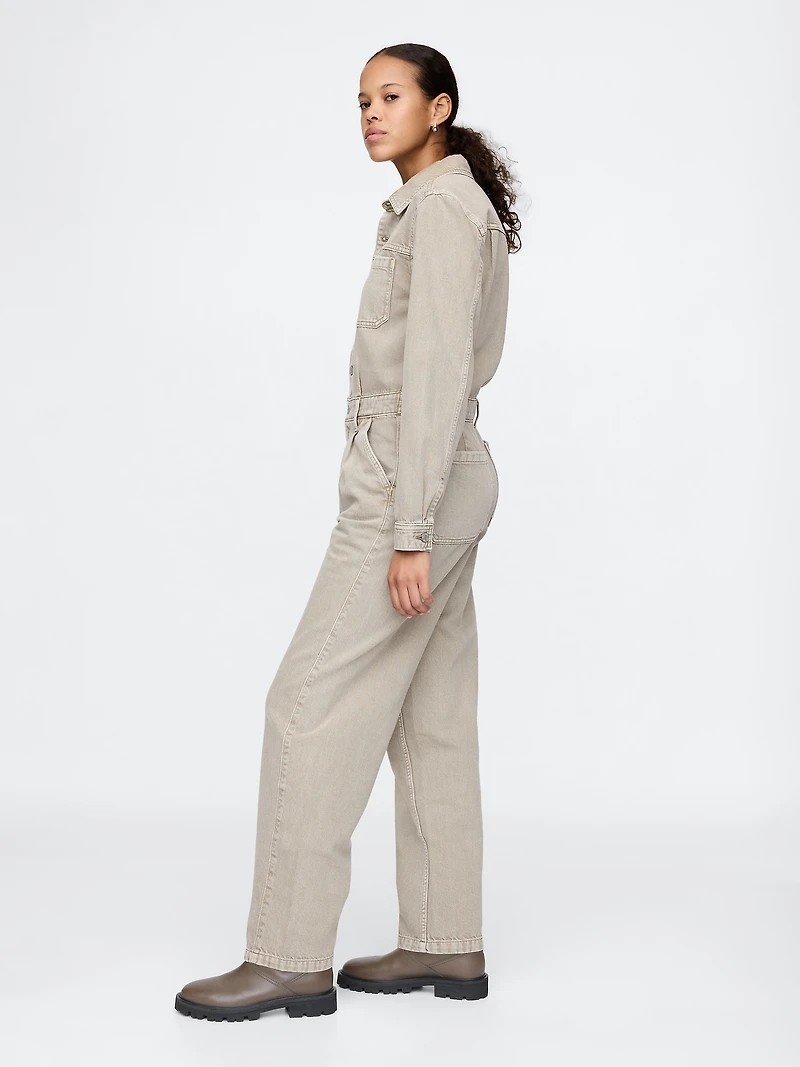 Denim Utility Jumpsuit