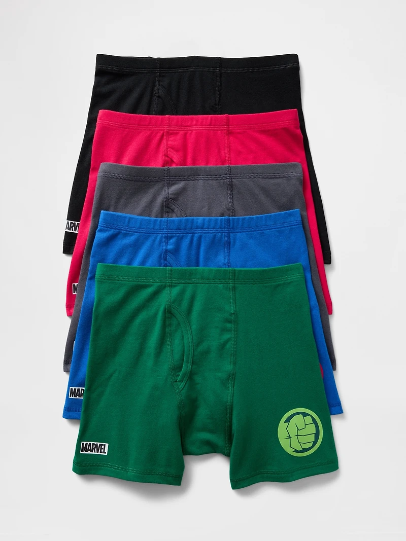 Kids Organic Cotton Marvel Boxer Briefs