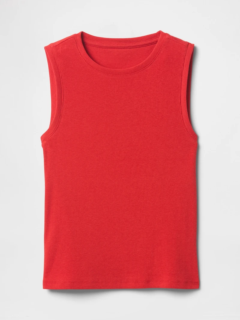 Modern Rib High-Neck Top