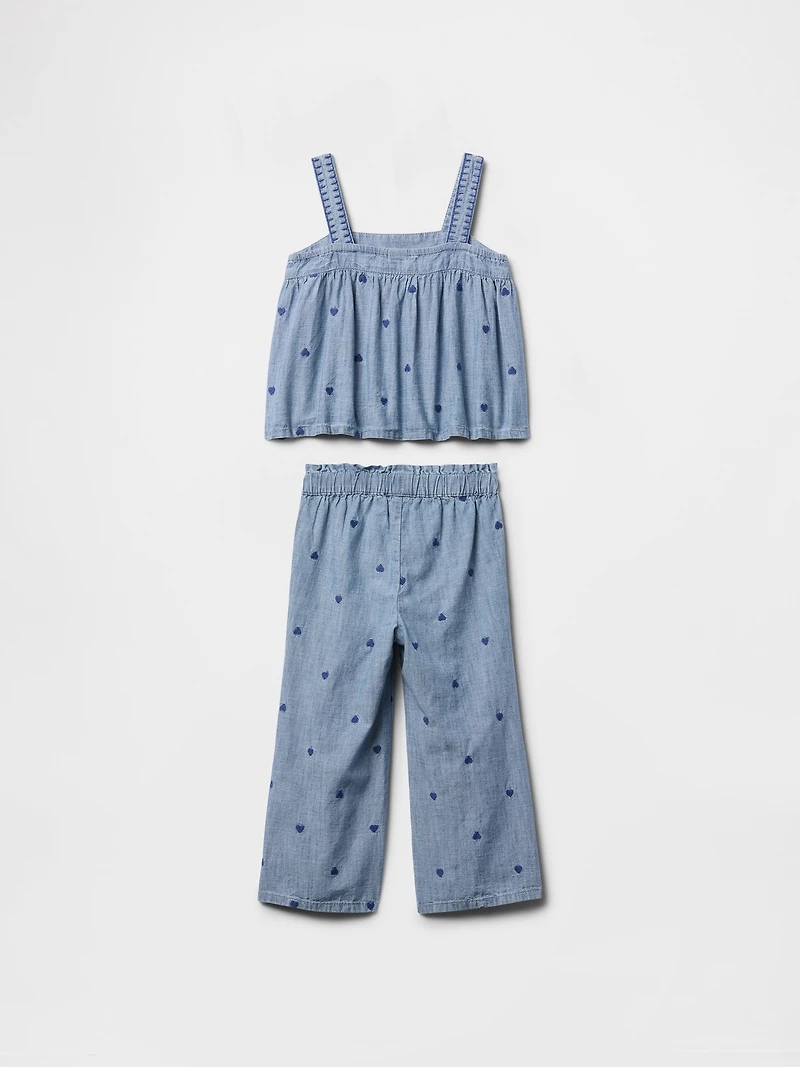 Baby & Toddler Chambray Heart Outfit Set