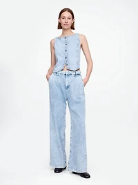 UltraSoft Denim Crop Vest
