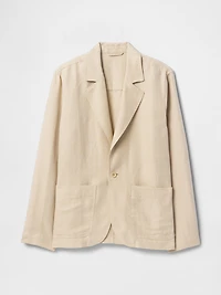 Relaxed Linen-Cotton Blazer