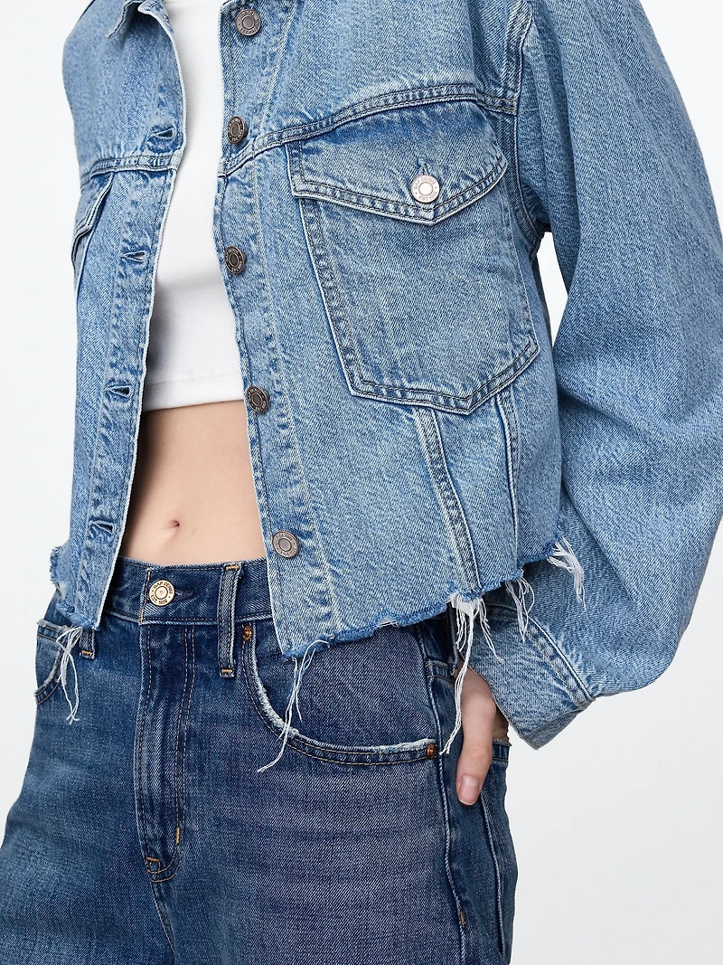 UltraSoft Icon Denim Crop Jacket