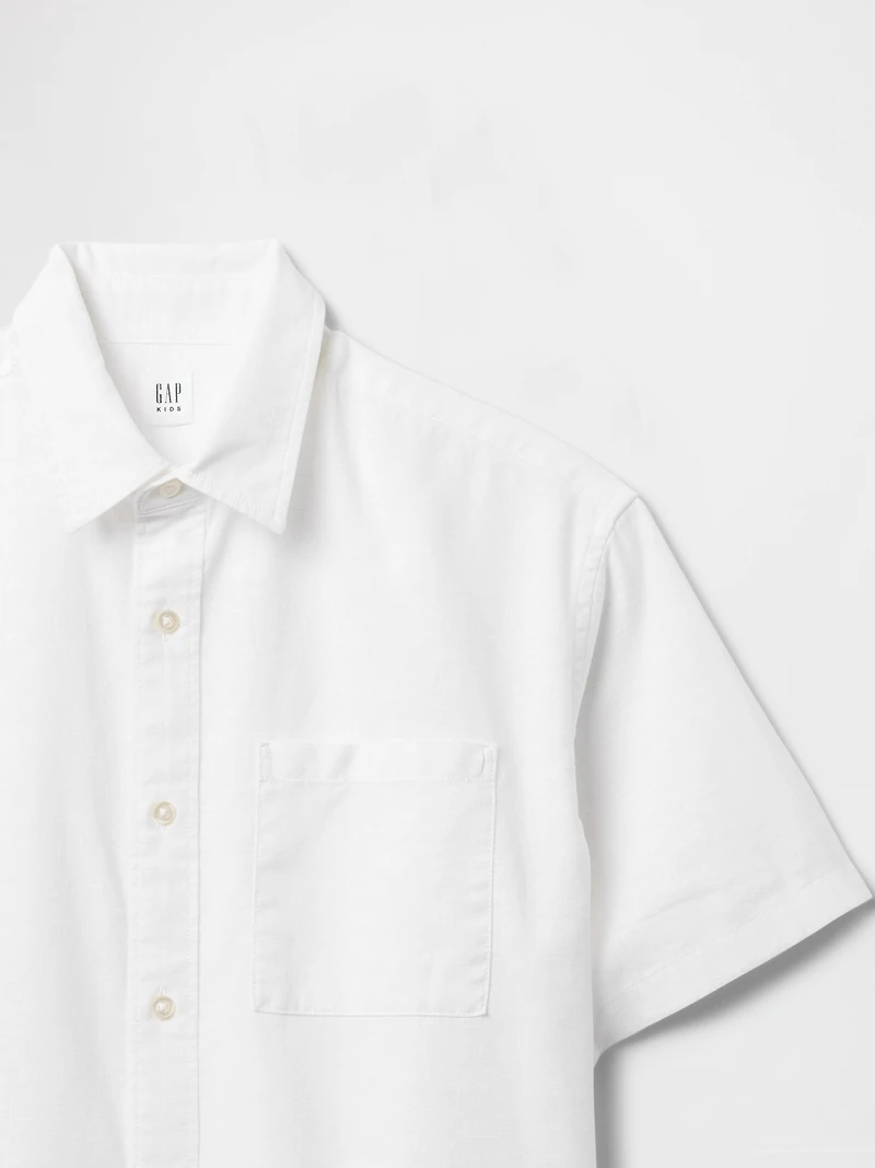 Kids Linen-Cotton Relaxed Shirt