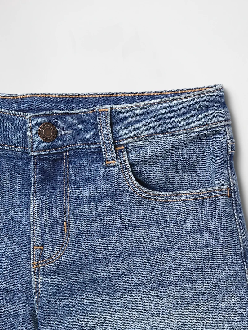 Kids Denim Midi Shorts