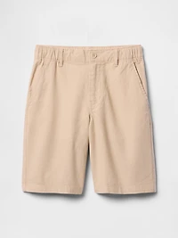 Kids 8" Linen-Cotton Shorts