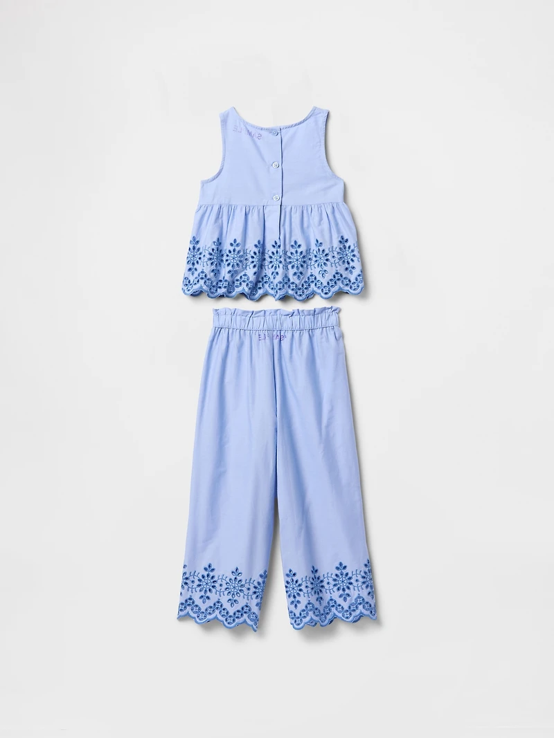 Baby & Toddler Eyelet Poplin Outfit Set