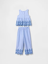 Baby & Toddler Eyelet Poplin Outfit Set