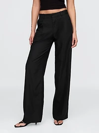 365 Low Rise Linen-Blend Trousers