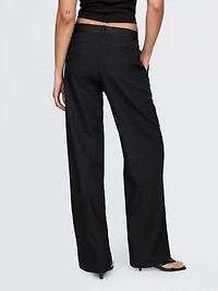 365 Low Rise Linen-Blend Trousers