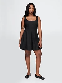 Linen-Blend Mini Dress