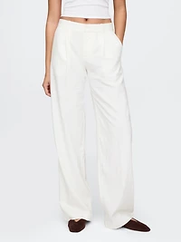 365 Low Rise Linen-Blend Trousers