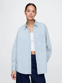 Denim Stripe Big Shirt