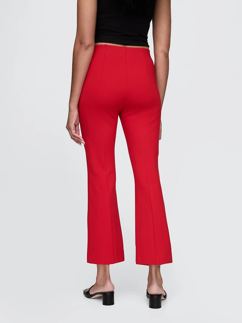 High Rise Double Knit Crop Kick Pants