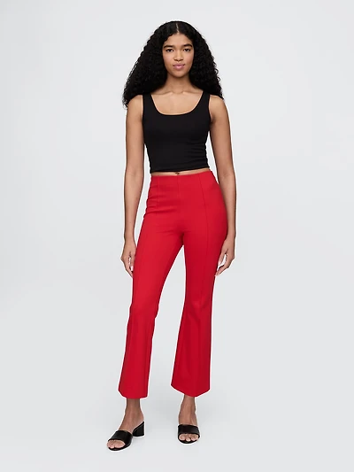 High Rise Double Knit Crop Kick Pants