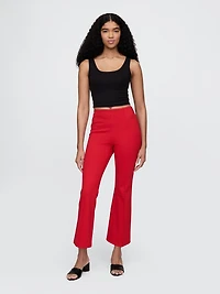 High Rise Double Knit Crop Kick Pants