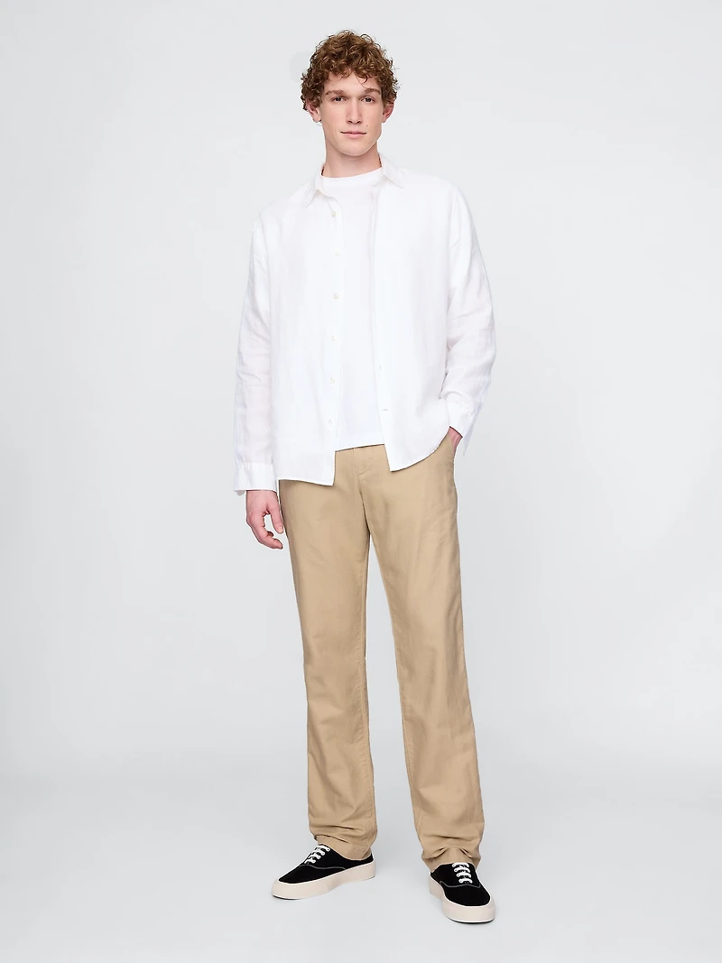Linen-Cotton Khakis