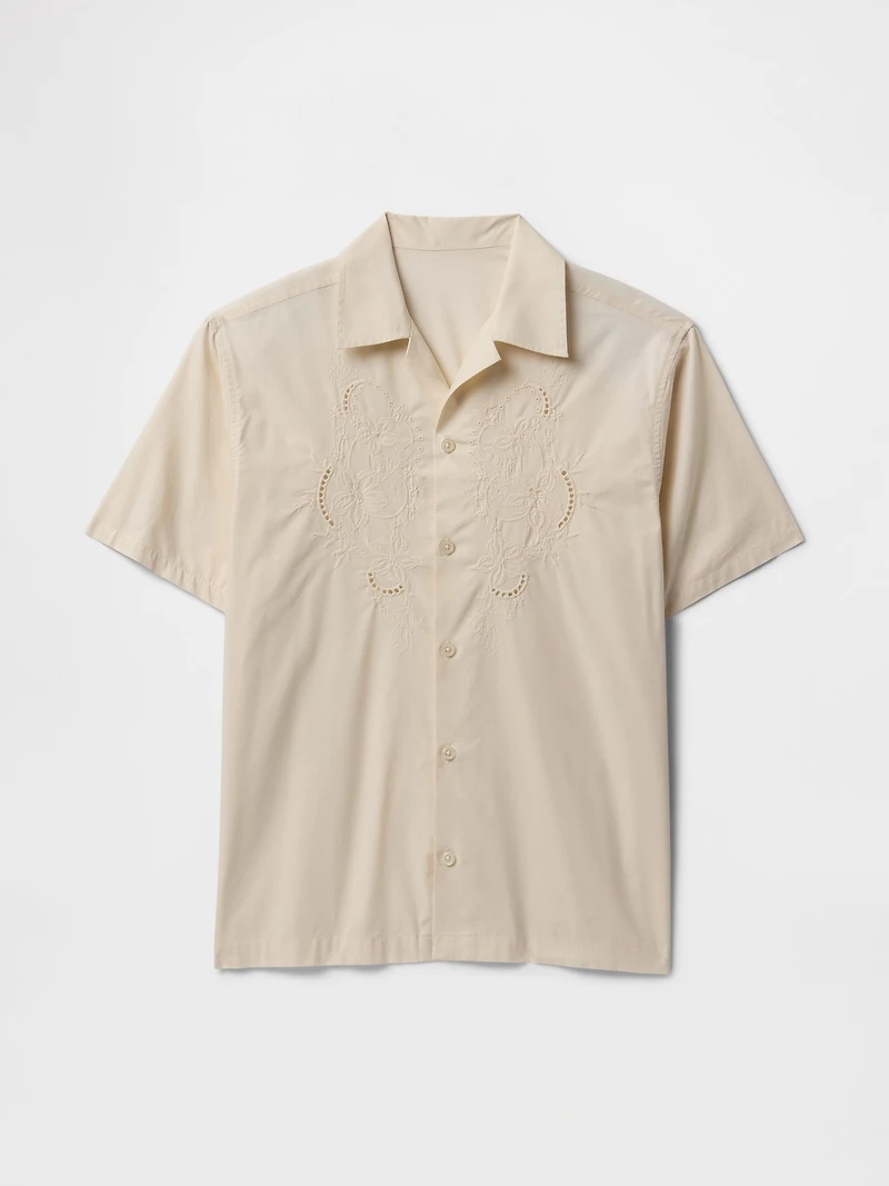 Eyelet Poplin Shirt