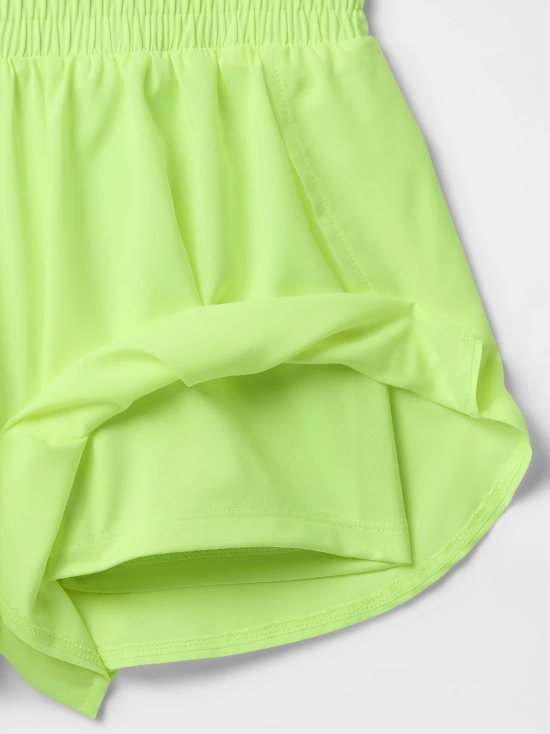 Kids Quick-Dry Butterfly-Hem Run Shorts