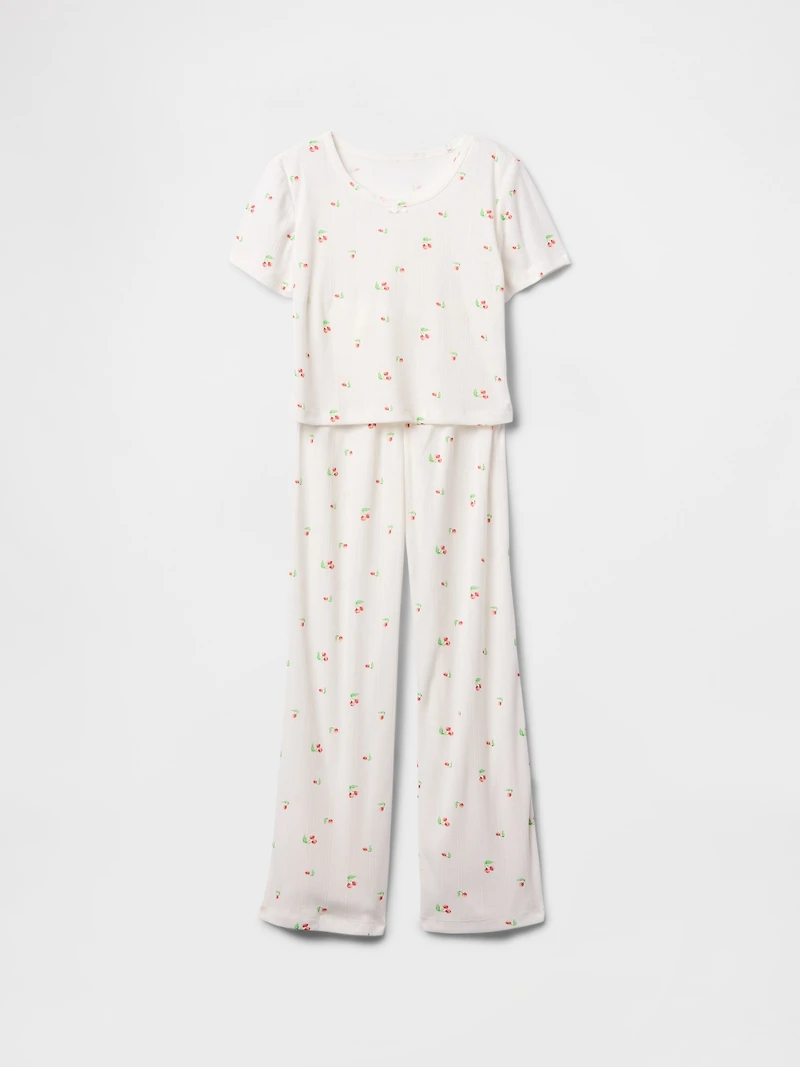 Kids Recycled Pointelle PJ Set