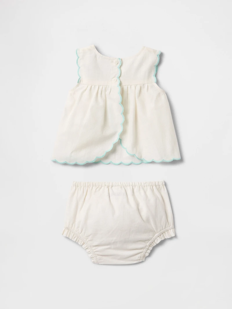 Baby Linen-Cotton Outfit Set