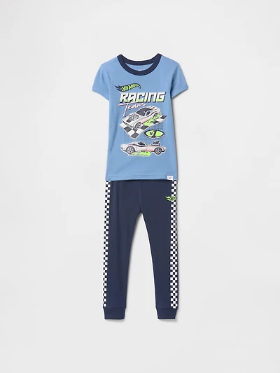 Pyjama Hot Wheels en coton biologique brossé pour Bébé et Tout-petit