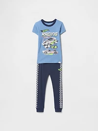 Pyjama Hot Wheels en coton biologique brossé pour Bébé et Tout-petit