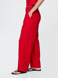365 High Rise Linen-Blend Trousers