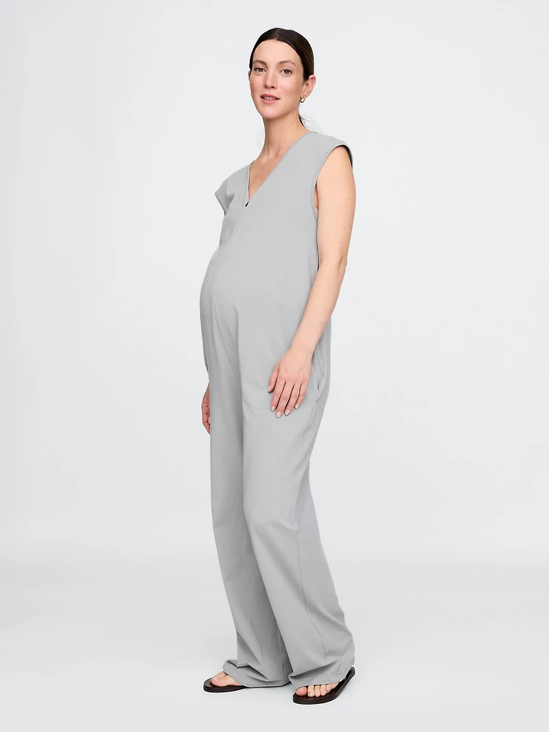 Maternity V-Neck Jumpsuit