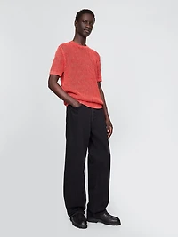 Crochet Mesh Crewneck T-Shirt