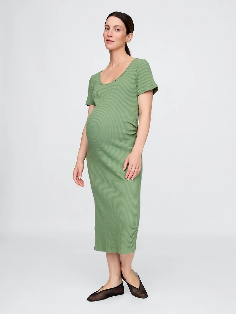 Maternity Rib Midi Dress