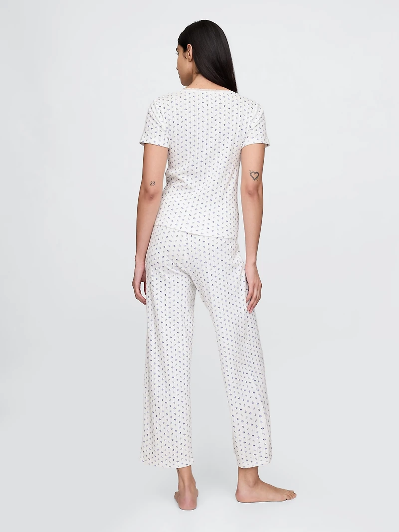 Pointelle Crop PJ Pants