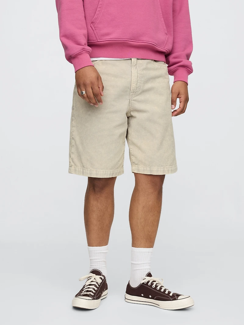Washed Corduroy Shorts