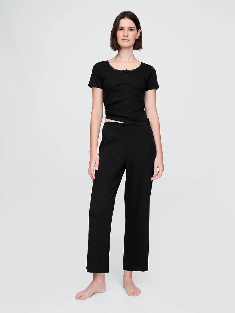 Pointelle Crop PJ Pants
