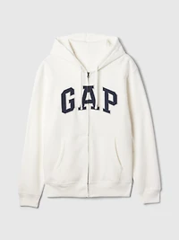 Veste à capuchon VintageDoux avec logo incurv