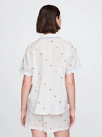 Embroidered PJ Shirt