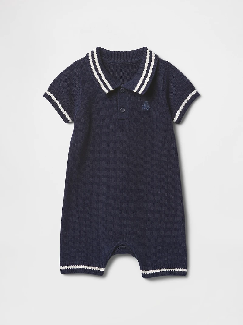 Baby Polo Shirt Sweater Shorty One-Piece