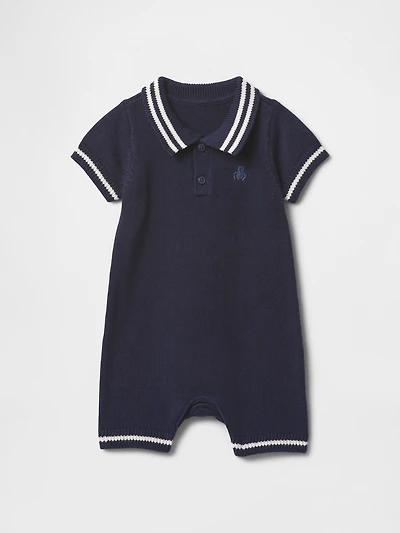 Baby Polo Shirt Sweater Shorty One-Piece