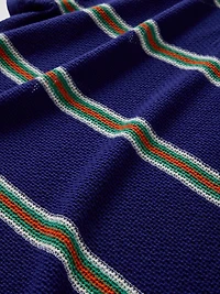 Textured Crochet Polo Shirt Sweater