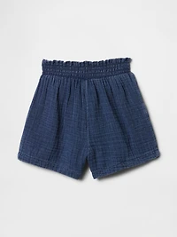 Baby & Toddler Crinkle Gauze Denim Pull-On Shorts