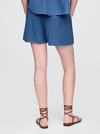 Cotton Gauze Denim Easy Shorts