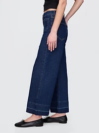 High Stride Wide-Leg Ankle Jeans