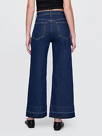 High Stride Wide-Leg Ankle Jeans