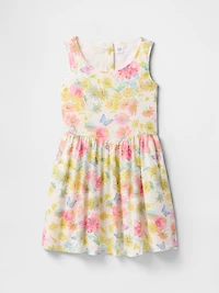Kids Linen-Cotton Floral Dress