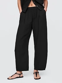 Cotton Gauze Easy Barrel Pants