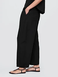 Cotton Gauze Easy Barrel Pants